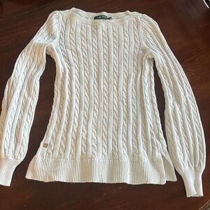 Ralph Lauren Cream Cable Knit Sweater